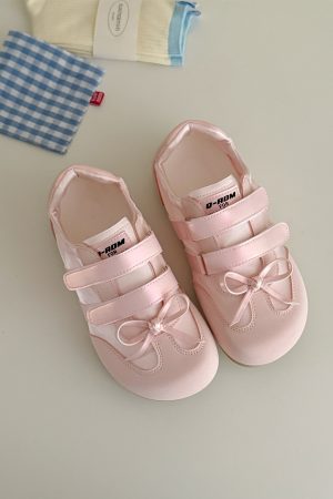 Women's Flat White Velcro Ballet Sneakers - Soft Bottom Summer Shoes for 2025, Stylish and Comfortable Footwear