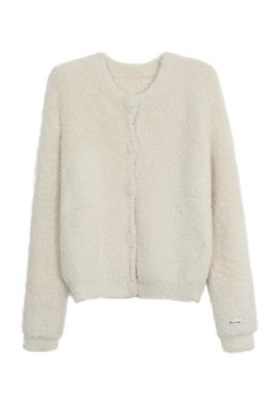 Women's Fluffy Lamb Wool Coat - Cute Korean Style Shearling Winter Outerwear 2025