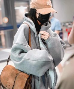 Women's Glitter Hoodie - Loose Thick Versatile Sweatshirt Jacket, 2025 Trendy Yang Mi Style, Stylish and Comfortable Fashion