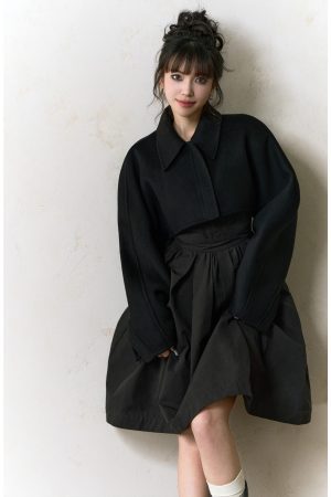 Women's Heavy-Duty 100% Wool Double-Sided Short Coat - Versatile High-End Fashion Outerwear for Effortless Style