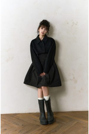 Women's Heavy-Duty 100% Wool Double-Sided Short Coat - Versatile High-End Fashion Outerwear for Effortless Style
