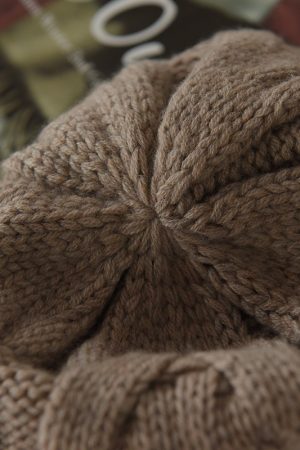 Women's Heavyweight Wool Cashmere Cable Knit Hat - Warm Winter Knitted Beanie for Cozy Style