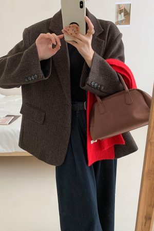 Women's High-End Loose Woolen Suit Jacket - Niche Design, Autumn Winter Fashion, Elegant Silhouette