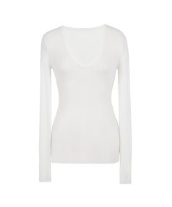Women's High-Quality Wool Blend Long Sleeve T-Shirt - Spring/Summer Base Layer, Versatile Outerwear, Essential Fashion Top