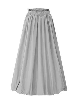 Women's High Waist A-Line Tulip Skirt - Versatile Mid-Length Sports Skirt for 2025 Fall Fashion
