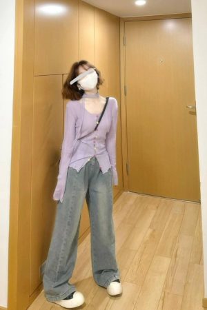 Women's Hollowed-Out Knitted Cardigan Inner Top - Long Sleeve Cover-Up Shirt for Autumn, Trendy Design, Perfect for Layering