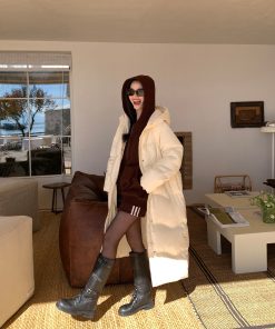 Women's Hooded Zip-Up Sweatshirt Cardigan Set - Casual Loose Fit Autumn Winter Layering Coat and Skirt Ensemble