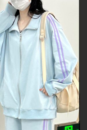 Women's Japanese Style Cardigan Hoodie Sports Suit - Thin Pudding Bear Design - Spring Summer 2025 Fashion