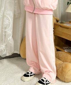 Women's Japanese Style Cardigan Hoodie Sports Suit - Thin Pudding Bear Design - Spring Summer 2025 Fashion