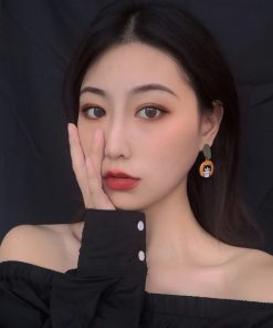 Women's Japanese Ukiyo-e Cat Daisy Stud Earrings - Trendy Cute Girly Fresh Style for 2019