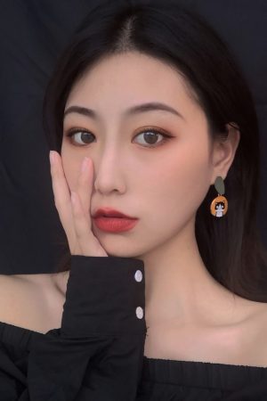 Women's Japanese Ukiyo-e Cat Daisy Stud Earrings - Trendy Cute Girly Fresh Style for 2019