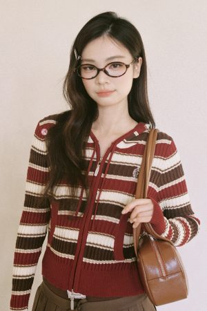 Women's Knitted Cardigan - Short Sweater Jacket for Autumn/Winter 2025, Stylish Knit Top for Cozy Layering