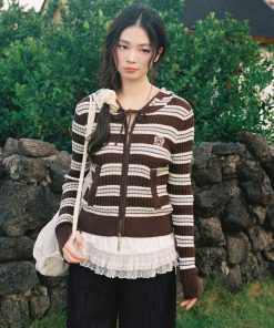 Women's Knitted Cardigan - Short Sweater Jacket for Autumn/Winter 2025, Stylish Knit Top for Cozy Layering