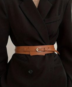 Womens Korean Fashion, Cute Fancy Casual Outfits - Detachable Faux Leather Belt