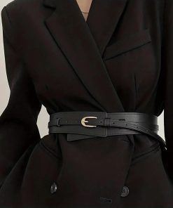 Womens Korean Fashion, Cute Fancy Casual Outfits - Detachable Faux Leather Belt