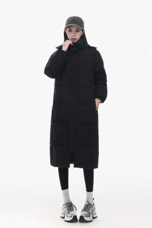 Women's Korean-style Loose Thickened Down Cotton Coat, Long Knee-Length Insulated Jacket for Winter 2025