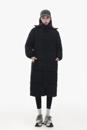 Women's Korean-style Loose Thickened Down Cotton Coat, Long Knee-Length Insulated Jacket for Winter 2025