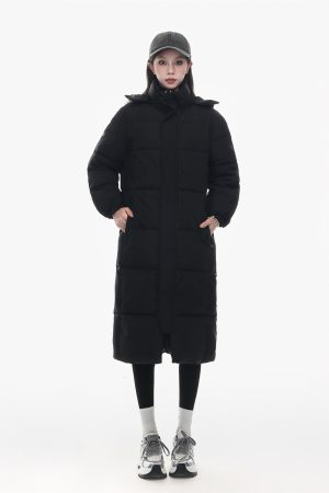 Women's Korean-style Loose Thickened Down Cotton Coat, Long Knee-Length Insulated Jacket for Winter 2025