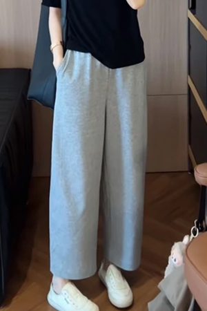 Women's Korean Style Slim-Fit Lapel Top and Age-Reducing Wide-Leg Pants Two-Piece Set - Summer 2025 Fashion Outfit