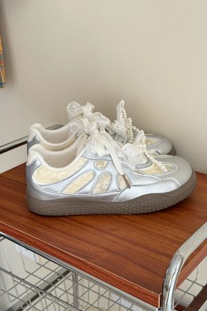 Women's Lace Bow Training Shoes - Breathable Versatile Casual Sneakers for 2025, Perfect for Sports & Everyday Wear