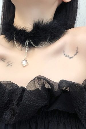 Women's Lolita Plush Beast Cat Ear Headband with Gloves and Necklace - Cute Halloween Costume Accessories