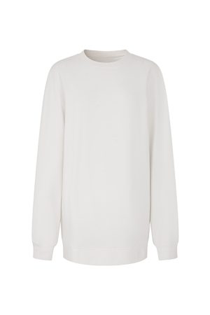 Women's Long Sleeve Sweatshirt Dress - Loose Straight Slim Fit, Round Neck, Solid Color with Inner Skirt - Perfect for Spring Fashion
