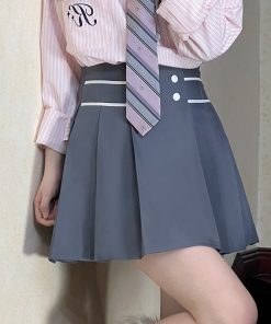 Women's Loose Fit Pudding Bear JK Shirt 2025 Spring White Blouse Top with Unique Design, Slimming Style for Y2K and Korean Fashion