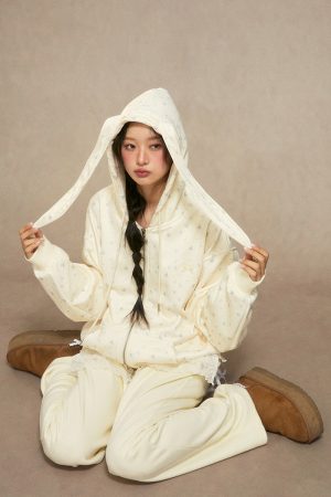 Women's Loose Fleece Hoodie Jacket - Stylish Korean-Style Design for Autumn and Winter