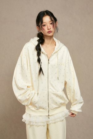 Women's Loose Fleece Hoodie Jacket - Stylish Korean-Style Design for Autumn and Winter