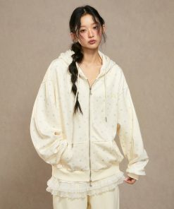 Women's Loose Fleece Hoodie Jacket - Stylish Korean-Style Design for Autumn and Winter