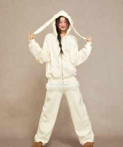 Women's Loose Fleece Hoodie Jacket - Stylish Korean-Style Design for Autumn and Winter