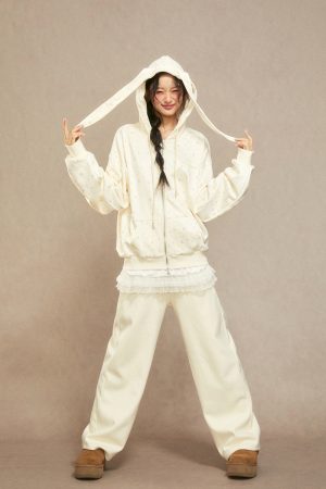 Women's Loose Fleece Hoodie Jacket - Stylish Korean-Style Design for Autumn and Winter