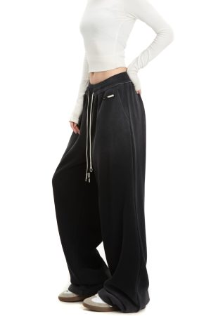 Women's Loose Straight Leg Gradient Sweatpants - Trendy Warm Slimming Casual Streetwear for Sports & Everyday Style