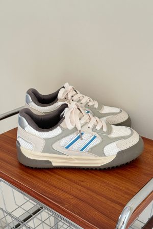 Women's Mesh Breathable Sneakers - Soft Sole Casual Sports Shoes, Versatile White Style for 2025, Trendy Comfort Footwear