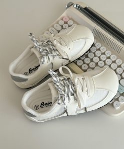 Women's Mesh Puff Sneakers - Breathable Single-Layer Training Shoes for Summer 2025 - Lightweight White Sneakers