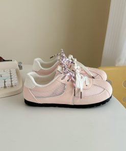 Women's Mesh Puff Sneakers - Breathable Single-Layer Training Shoes for Summer 2025 - Lightweight White Sneakers