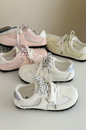 Women's Mesh Puff Sneakers - Breathable Single-Layer Training Shoes for Summer 2025 - Lightweight White Sneakers