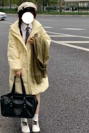 Women's Mid-Length Hooded Down Jacket 2025 - Winter White Toggle Coat in Popular Goose Yellow