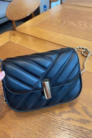 Women's Mini Square Crossbody Bag - Chanel-Style Diamond Quilted Underarm Bag with Chain - Trendy Niche Fashion Accessory