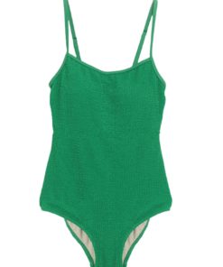 Women's One-Piece Swimsuit with Gathered Design, Tummy-Covering & Waist-Cinching, Slimming Vacation Swimwear for Small Bust