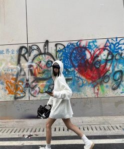 Women's Oversized Mohair Knitted Half-Zip Hoodie - Pumpkin Color, Cozy Sweater for Autumn Winter, Trendy Casual Style