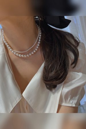 Women's Pearl Necklace - Light Luxury High-End Pure Silver Collarbone Chain - Korean Style Accessories for 2025