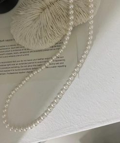 Women's Pearl Necklace - Light Luxury High-End Pure Silver Collarbone Chain - Korean Style Accessories for 2025