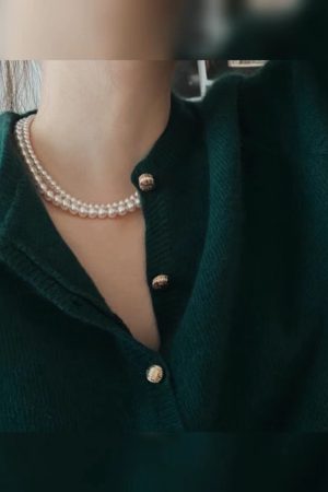 Women's Pearl Necklace - Light Luxury High-End Pure Silver Collarbone Chain - Korean Style Accessories for 2025