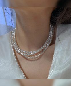 Women's Pearl Necklace - Light Luxury High-End Pure Silver Collarbone Chain - Korean Style Accessories for 2025