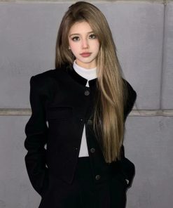 Women's Pumpkin Short Woolen Coat - Fragrant Style, Autumn/Winter Fashion, Loose Fit for Elegant Heiress Look