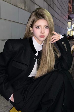 Women's Pumpkin Short Woolen Coat - Fragrant Style, Autumn/Winter Fashion, Loose Fit for Elegant Heiress Look