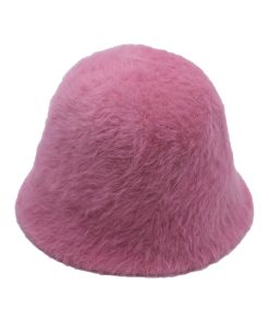 Women's Rabbit Fur Bucket Hat - Plush Fisherman's Style, Warm and Versatile Winter Accessory for Round Faces, Trendy Korean Fashion