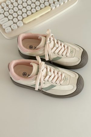 Women's Red Breathable Thick-Soled De Xun Shoes - Trendy Summer 2025 Little White Sneakers