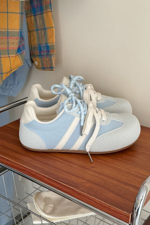 Women's Retro Color Block Casual Sports Shoes - Soft Sole Ugly Cute Style for 2025